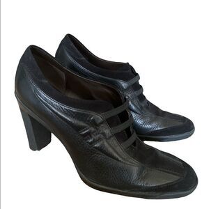 HOGAN | BY KARL LAGERFELD Made in Italy Black Leather Elastic Pumps Heels | 38/8